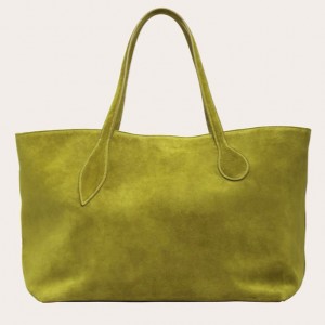 Little Liffner Mega Sprout Suede Tote Dame Olivengrønne | 5610-XYURK