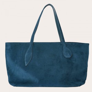 Little Liffner Mega Sprout Suede Tote Dame Blå | 7548-NOMYV