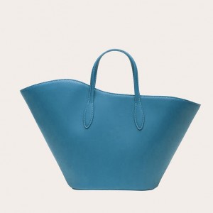 Little Liffner Open Tulip Medium Tote Dame Blå | 1762-GQAKL