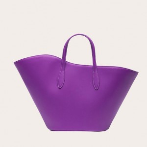 Little Liffner Open Tulip Medium Tote Dame Lilla | 1392-FEPLT