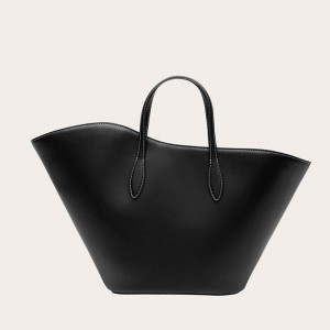 Little Liffner Open Tulip Medium Tote Dame Svarte | 5980-NFVXQ