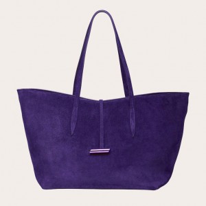 Little Liffner Penne Suede Tote Dame Lilla | 0971-ORHNW