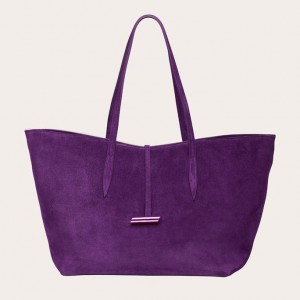 Little Liffner Penne Suede Tote Dame Lilla | 4972-DZLAB