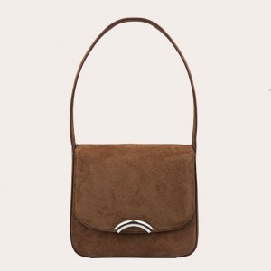 Little Liffner Rainbow Suede Tote Dame Brune | 6879-EJVNU