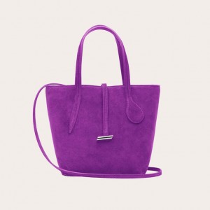 Little Liffner Sprout Mini Suede Tote Dame Lilla | 1487-SBOWN