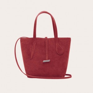 Little Liffner Sprout Mini Suede Tote Dame Rød | 4563-TKPQS