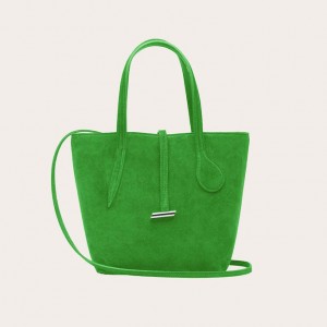 Little Liffner Sprout Mini Suede Tote Dame Grønn | 9207-KTRLN