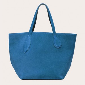 Little Liffner Sprout Suede Tote Dame Blå | 1468-MJVIL