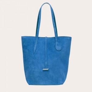 Little Liffner Tall Sprout Suede Tote Dame Blå | 4275-KERFM