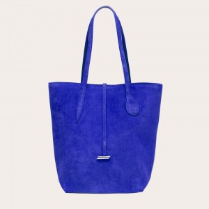 Little Liffner Tall Sprout Suede Tote Dame Marineblå | 2059-XSKJV