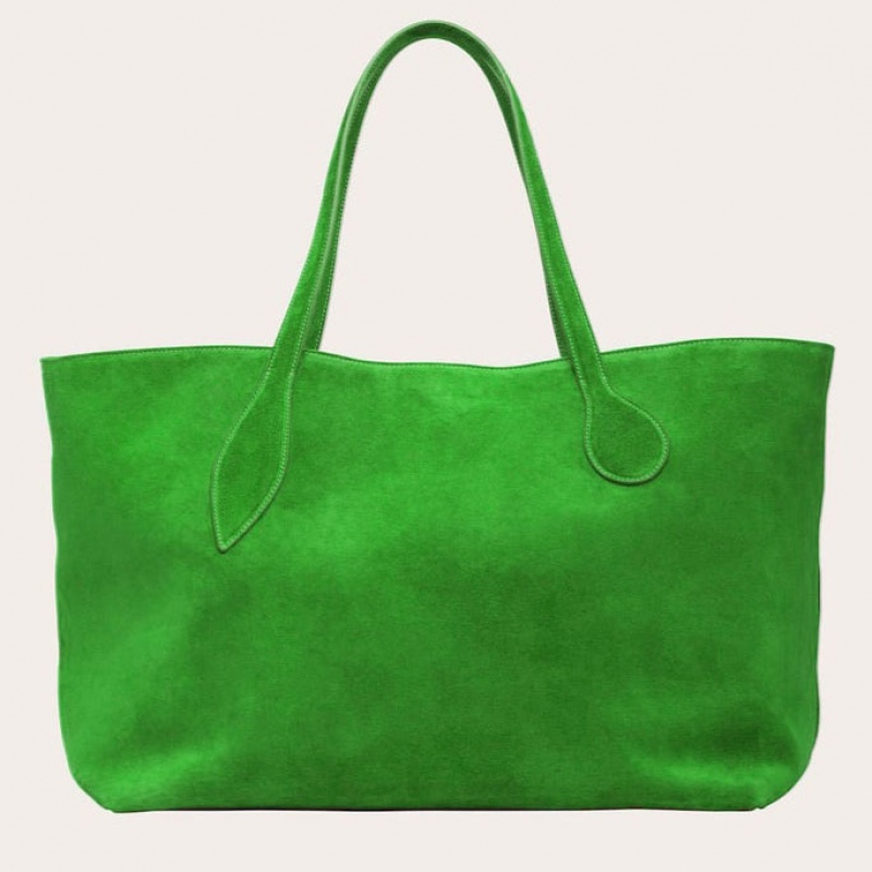 Little Liffner Mega Sprout Suede Tote Dame Grønn | 0124-CLTRE