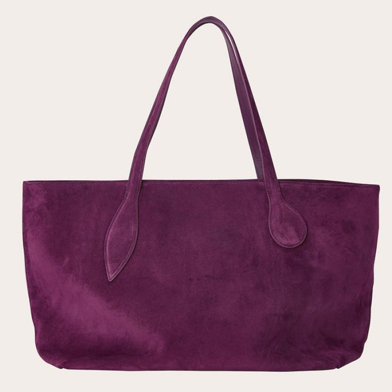 Little Liffner Mega Sprout Suede Tote Dame Rosa | 5427-SEMJQ