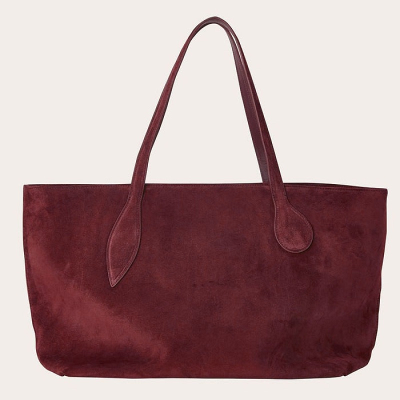 Little Liffner Mega Sprout Suede Tote Dame Rød | 6254-GDTKJ