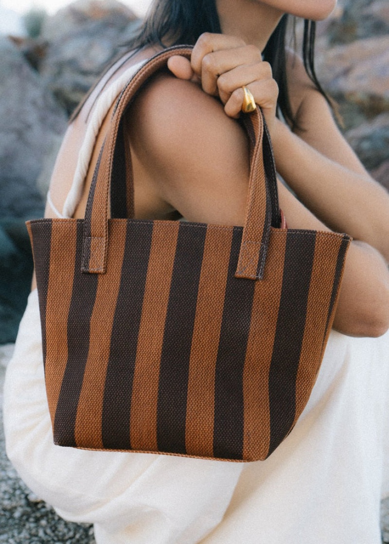 Little Liffner Mini Tote Dame Stripes | 4185-TSUIH