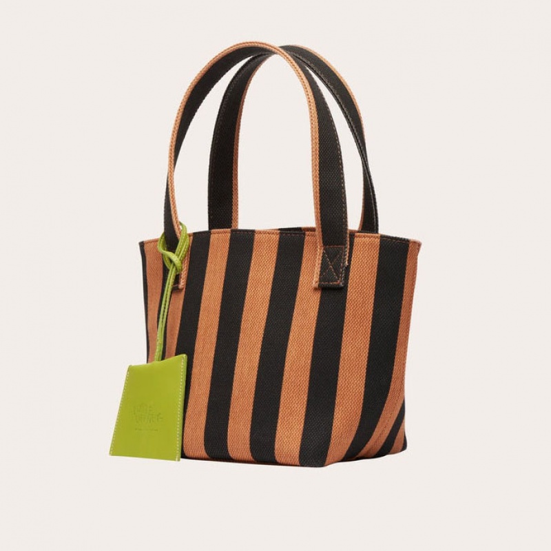 Little Liffner Mini Tote Dame Stripes | 7693-BDSKH