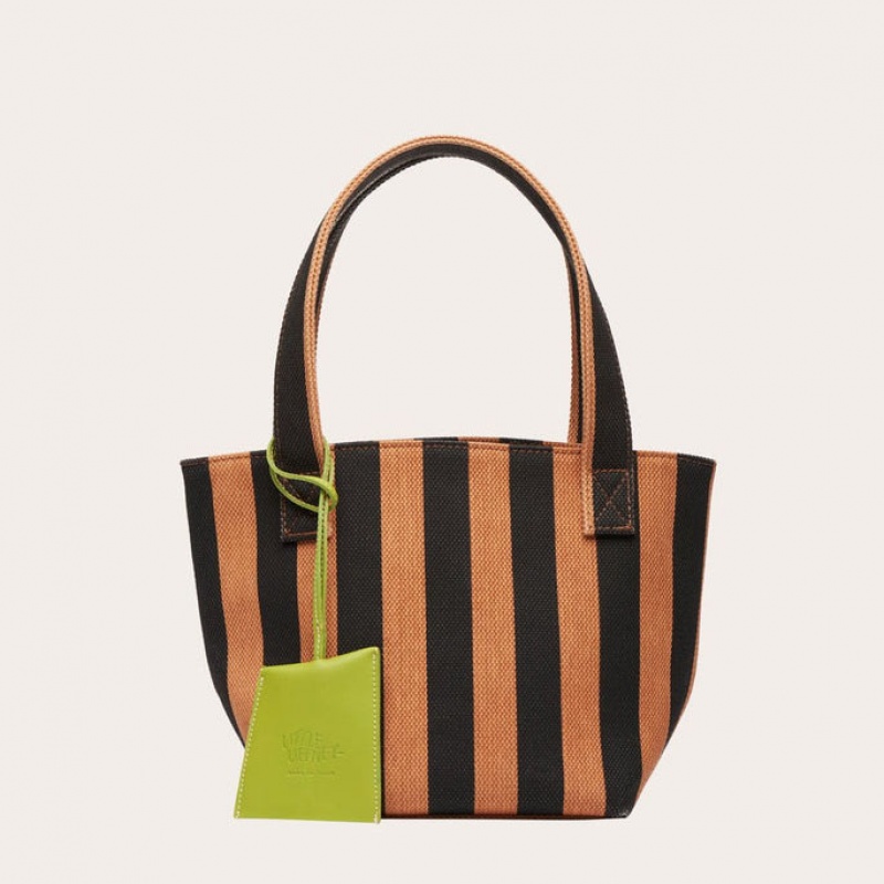 Little Liffner Mini Tote Dame Stripes | 7693-BDSKH