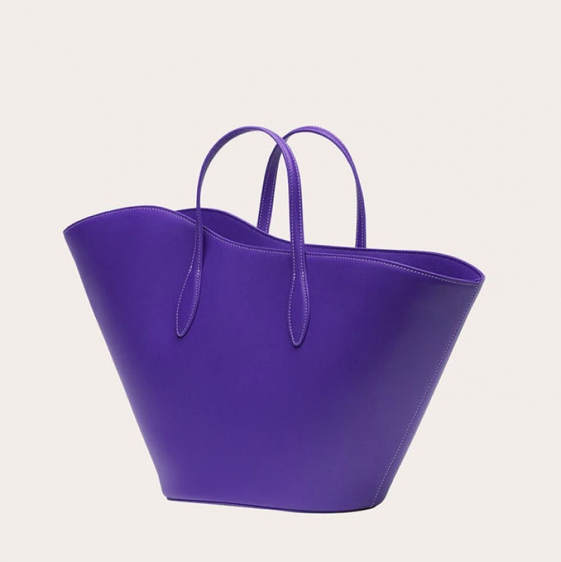 Little Liffner Open Tulip Medium Tote Dame Lilla | 9478-KALXR