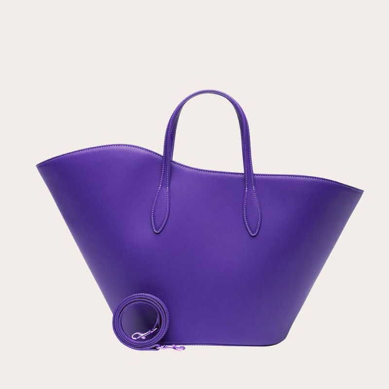 Little Liffner Open Tulip Medium Tote Dame Lilla | 9478-KALXR