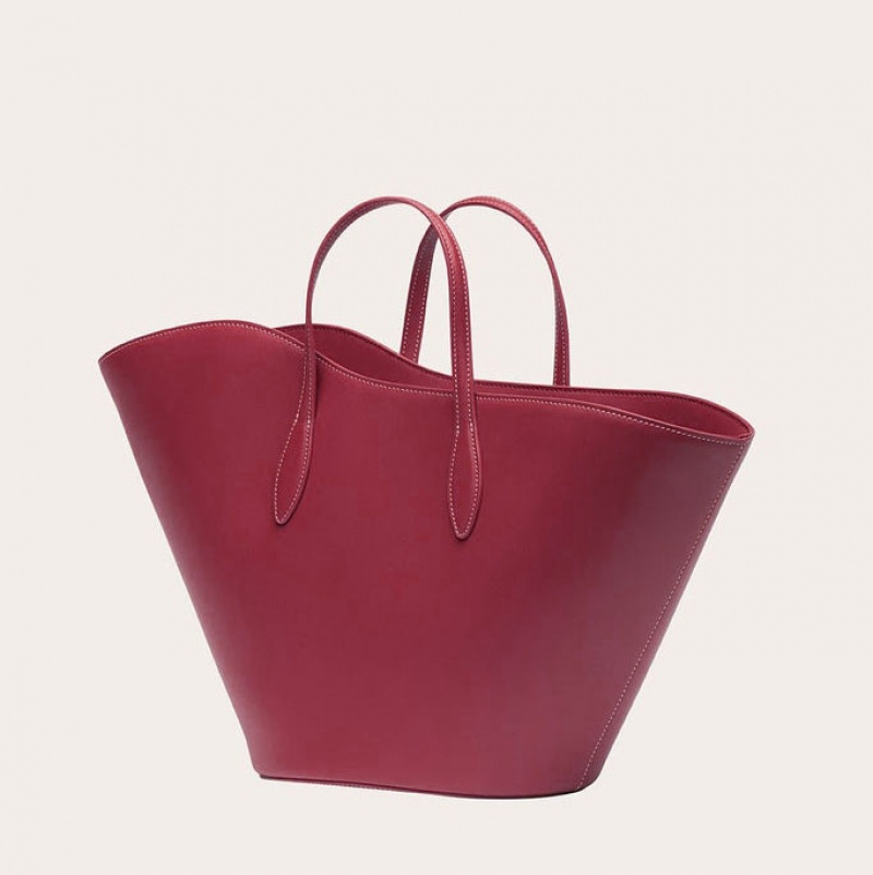 Little Liffner Open Tulip Medium Tote Dame Rød | 9412-XVZRA