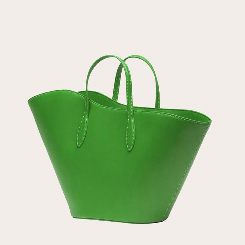 Little Liffner Open Tulip Medium Tote Dame Grønn | 9052-LTUNF