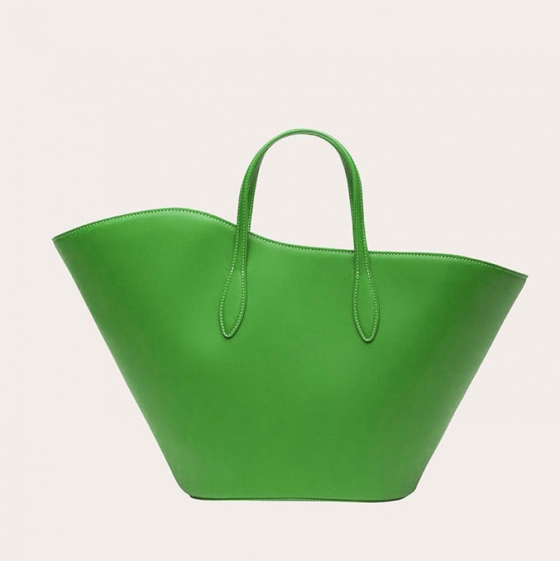 Little Liffner Open Tulip Medium Tote Dame Grønn | 9052-LTUNF