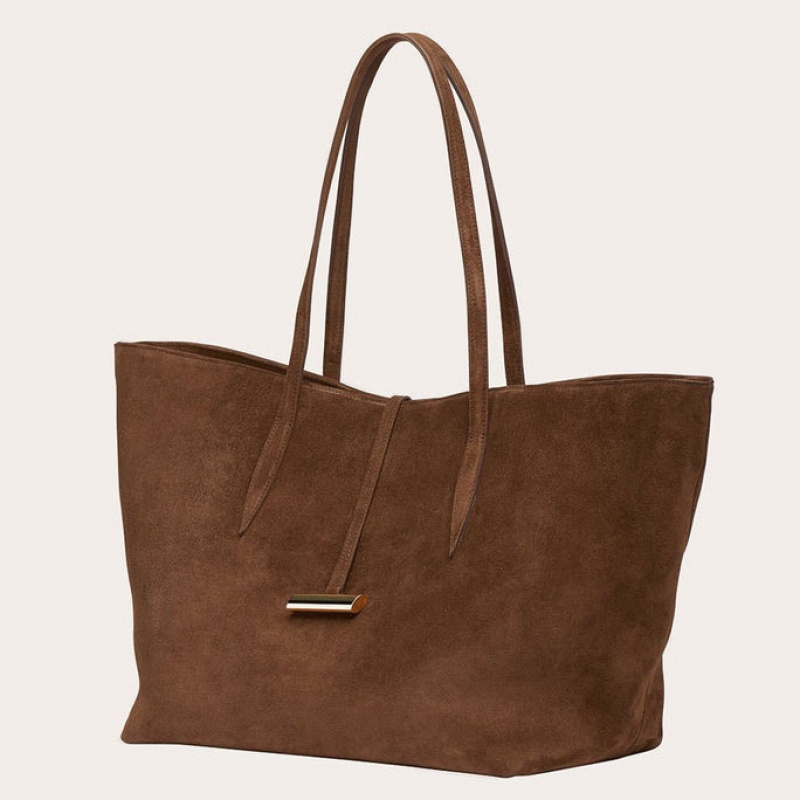 Little Liffner Penne Suede Tote Dame Brune | 7685-NAIGK