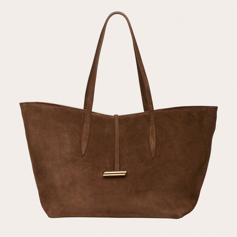 Little Liffner Penne Suede Tote Dame Brune | 7685-NAIGK