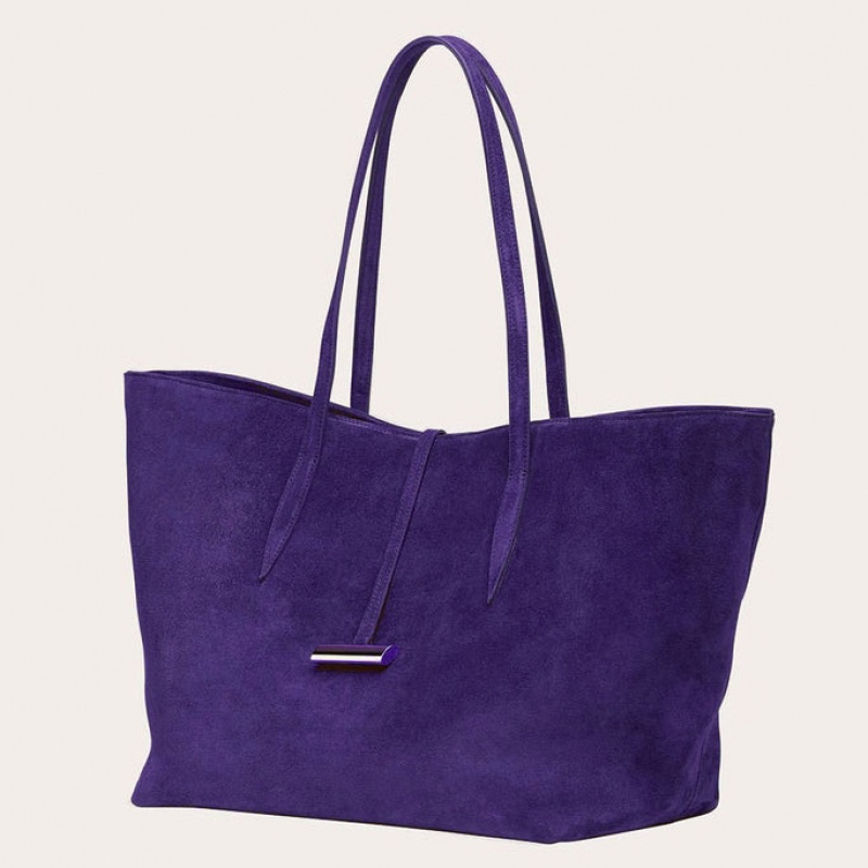 Little Liffner Penne Suede Tote Dame Lilla | 0971-ORHNW