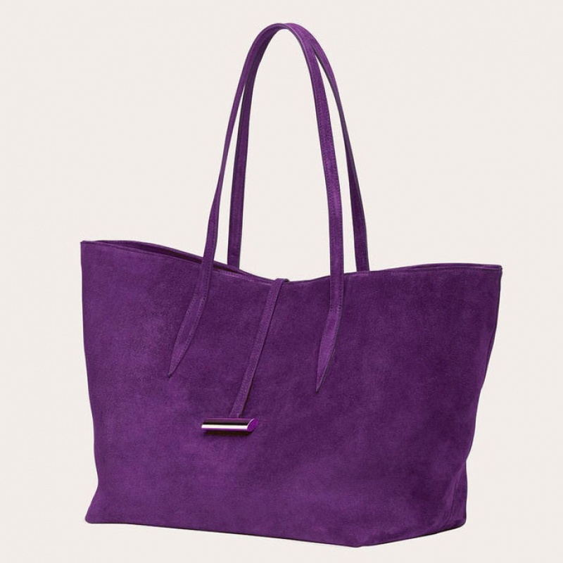 Little Liffner Penne Suede Tote Dame Lilla | 4972-DZLAB