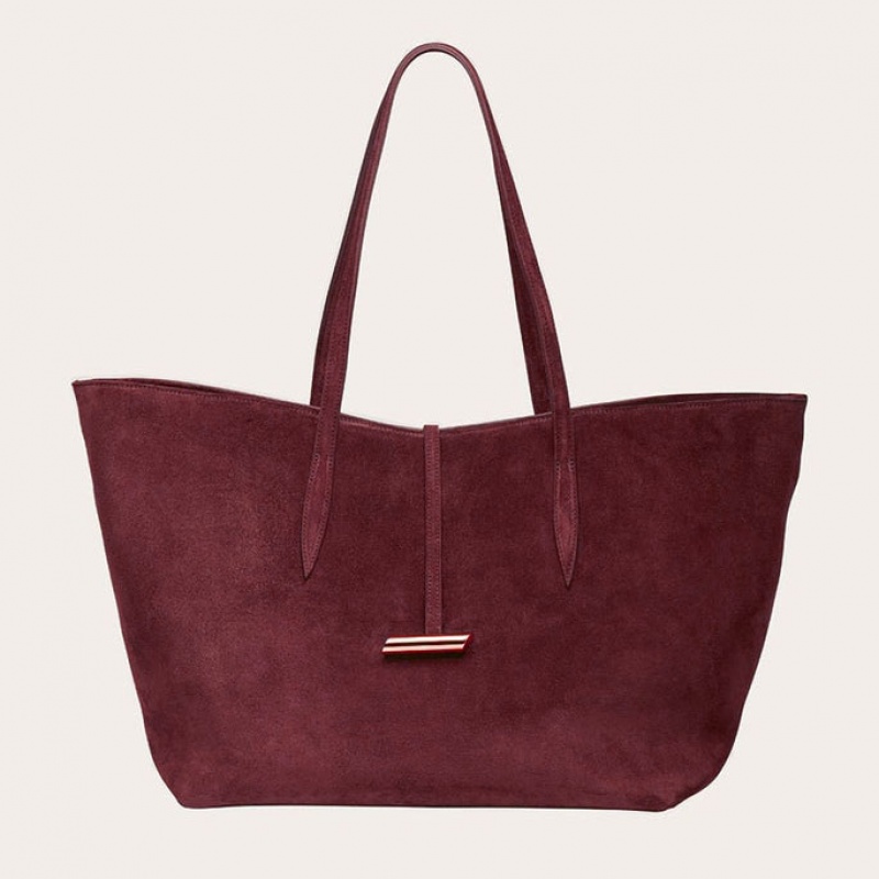 Little Liffner Penne Suede Tote Dame Rød | 3174-SGBWA