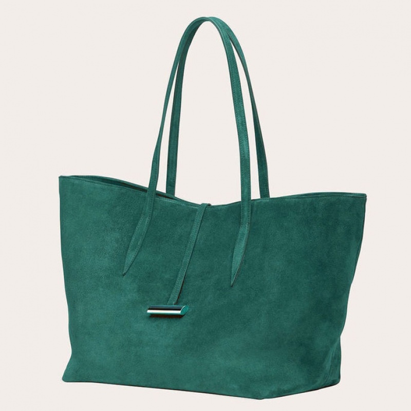 Little Liffner Penne Suede Tote Dame Turkis | 1490-MNIRS