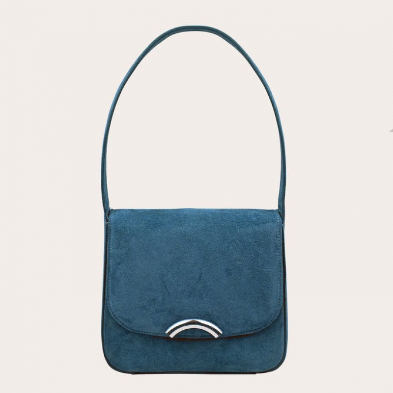 Little Liffner Rainbow Suede Tote Dame Blå | 3429-SGNOD