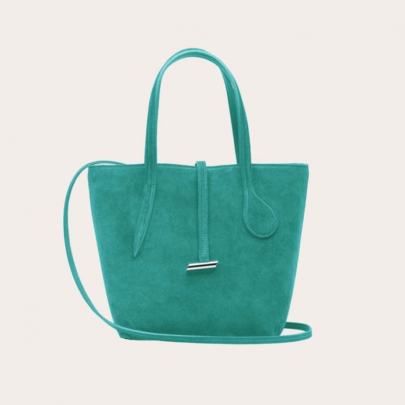 Little Liffner Sprout Mini Suede Tote Dame Turkis | 1830-YQWKR