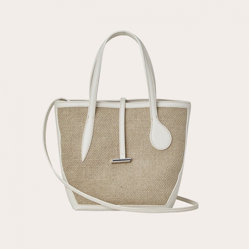 Little Liffner Sprout Mini Tote Dame Beige | 2463-ZETUF