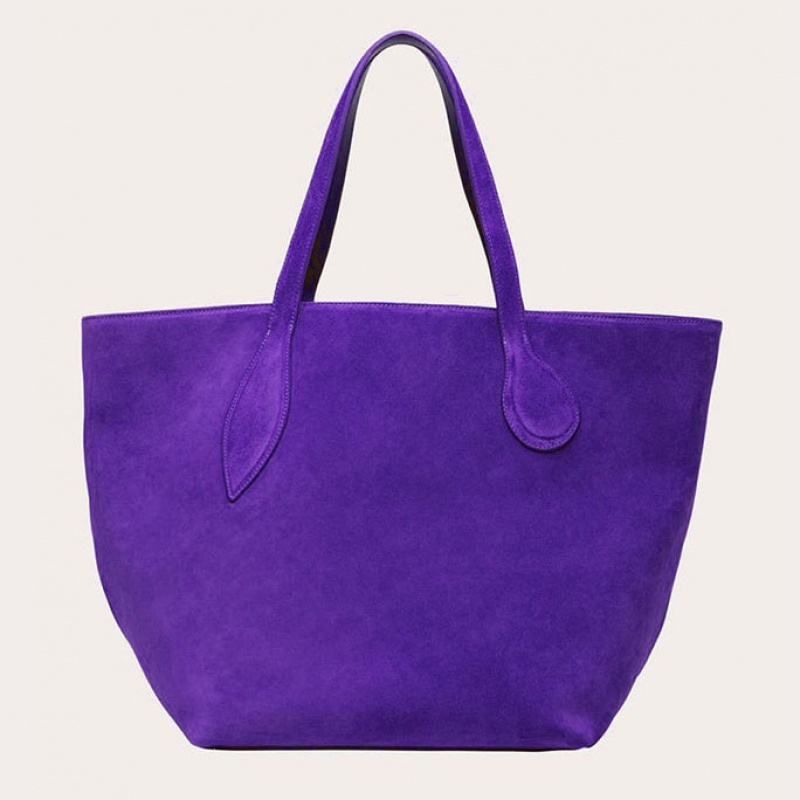 Little Liffner Sprout Suede Tote Dame Lilla | 3091-IYSEV