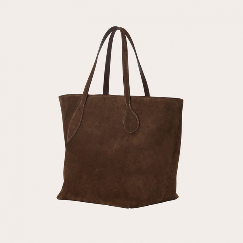 Little Liffner Sprout Suede Tote Dame Mørke Brune | 5324-BADQH