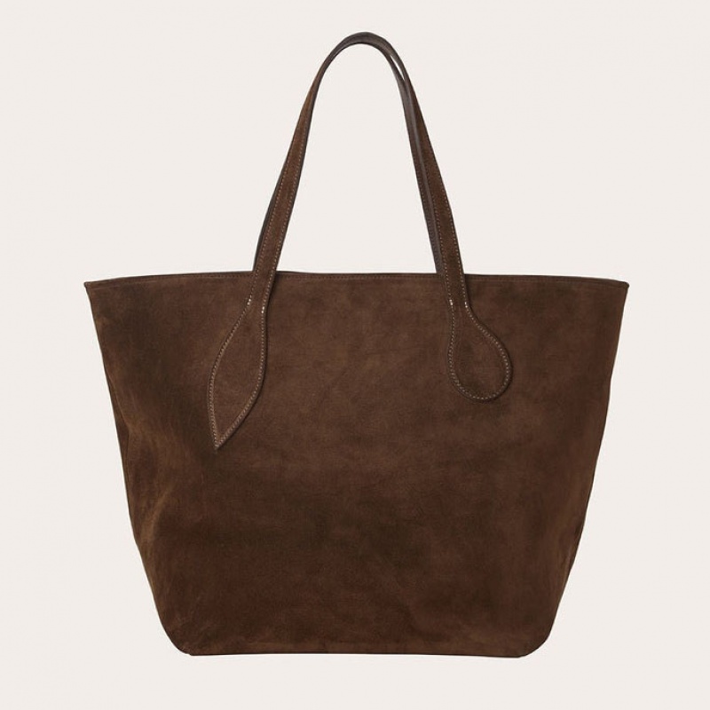 Little Liffner Sprout Suede Tote Dame Mørke Brune | 5324-BADQH