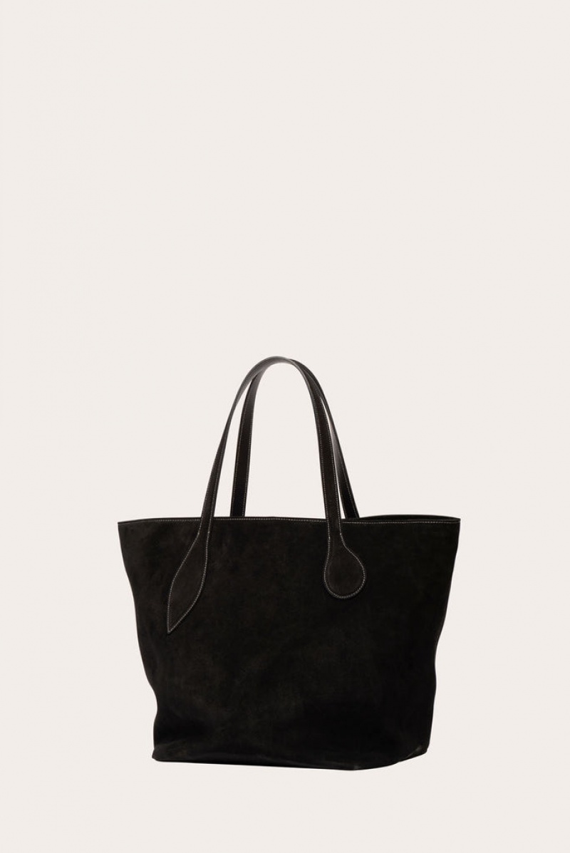 Little Liffner Sprout Suede Tote Dame Svarte | 8012-MCSOU