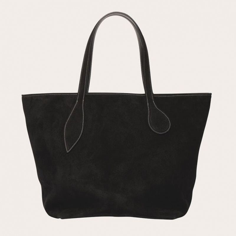 Little Liffner Sprout Suede Tote Dame Svarte | 8012-MCSOU