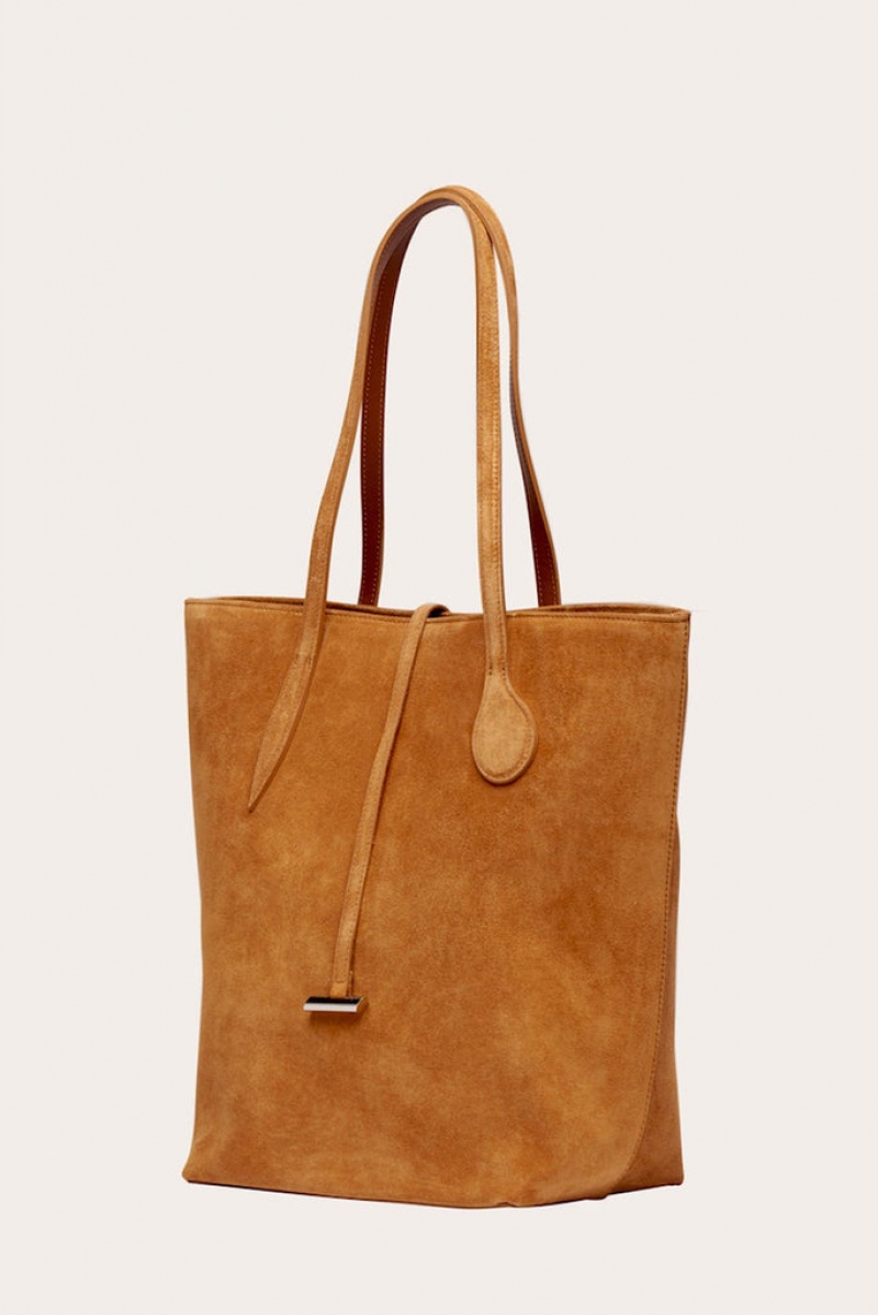 Little Liffner Tall Sprout Suede Tote Dame Brune | 2149-THIUR