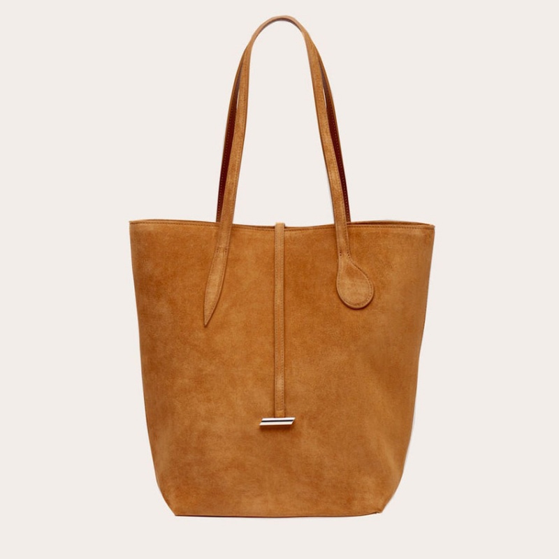 Little Liffner Tall Sprout Suede Tote Dame Brune | 2149-THIUR