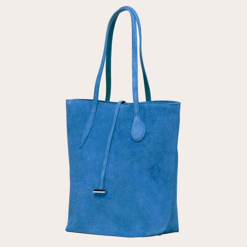 Little Liffner Tall Sprout Suede Tote Dame Blå | 4275-KERFM