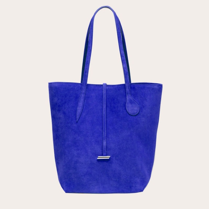 Little Liffner Tall Sprout Suede Tote Dame Marineblå | 2059-XSKJV