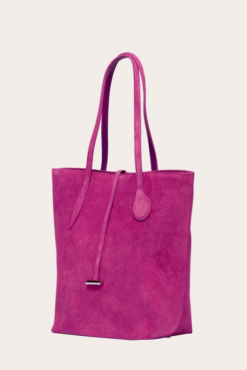 Little Liffner Tall Sprout Suede Tote Dame Rosa | 8023-DSHFW