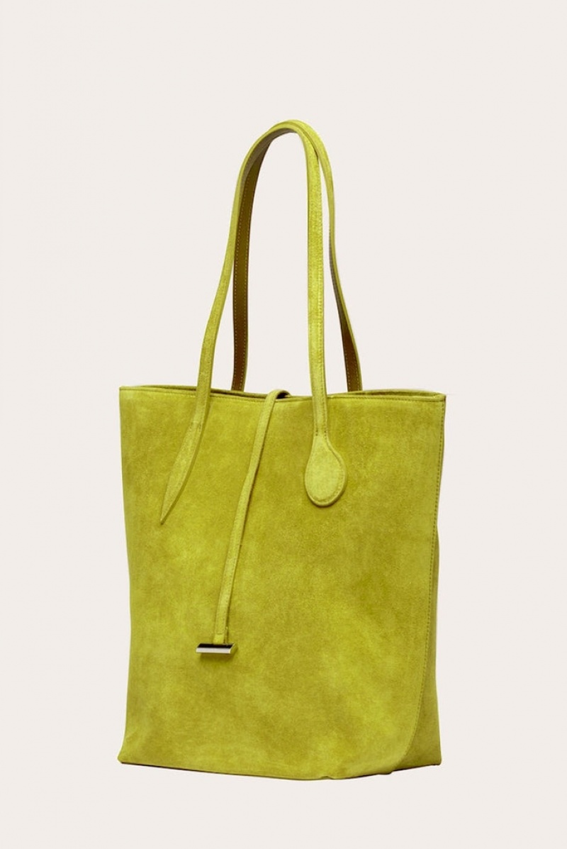 Little Liffner Tall Sprout Suede Tote Dame Olivengrønne | 4086-SVYIT