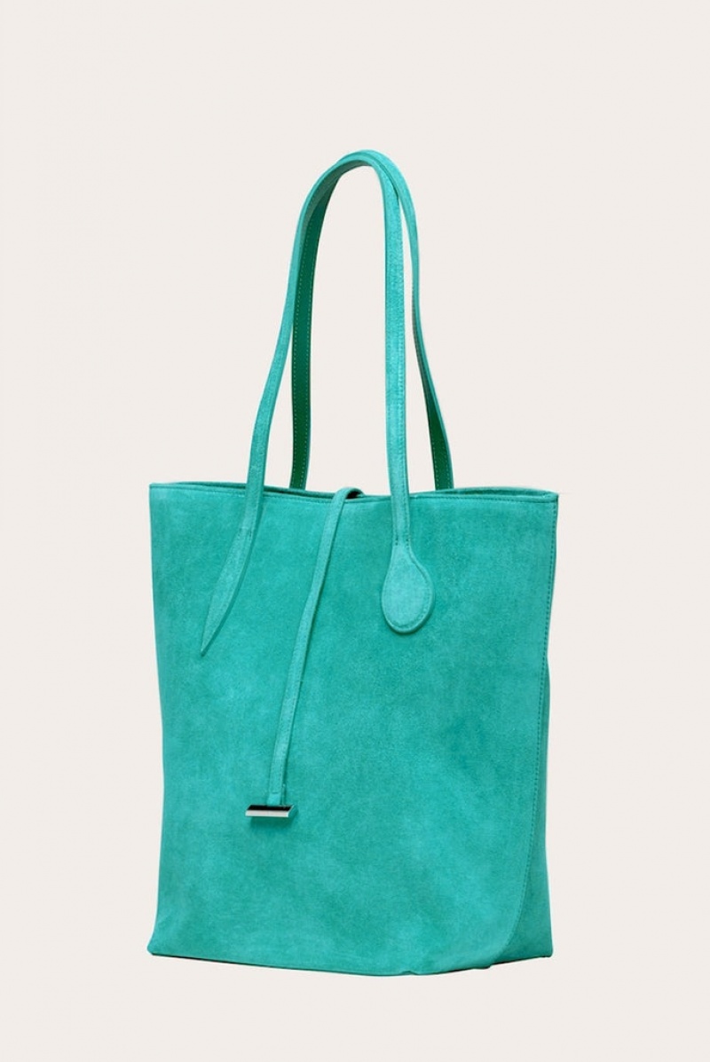 Little Liffner Tall Sprout Suede Tote Dame Turkis | 8193-ZPESV