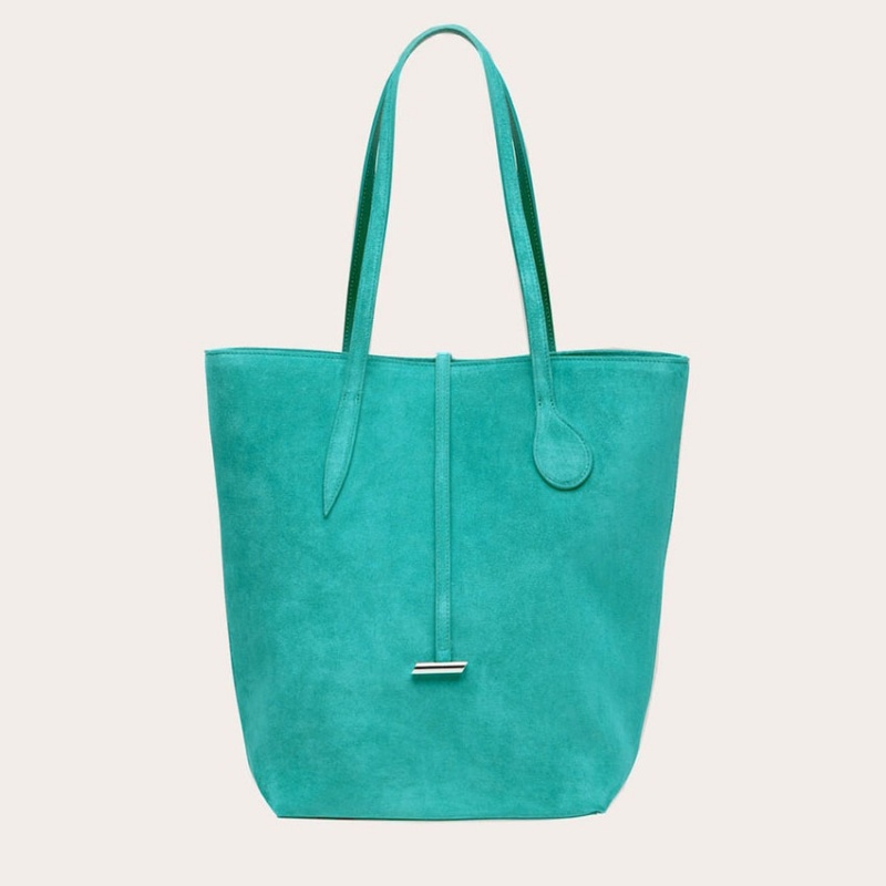 Little Liffner Tall Sprout Suede Tote Dame Turkis | 8193-ZPESV