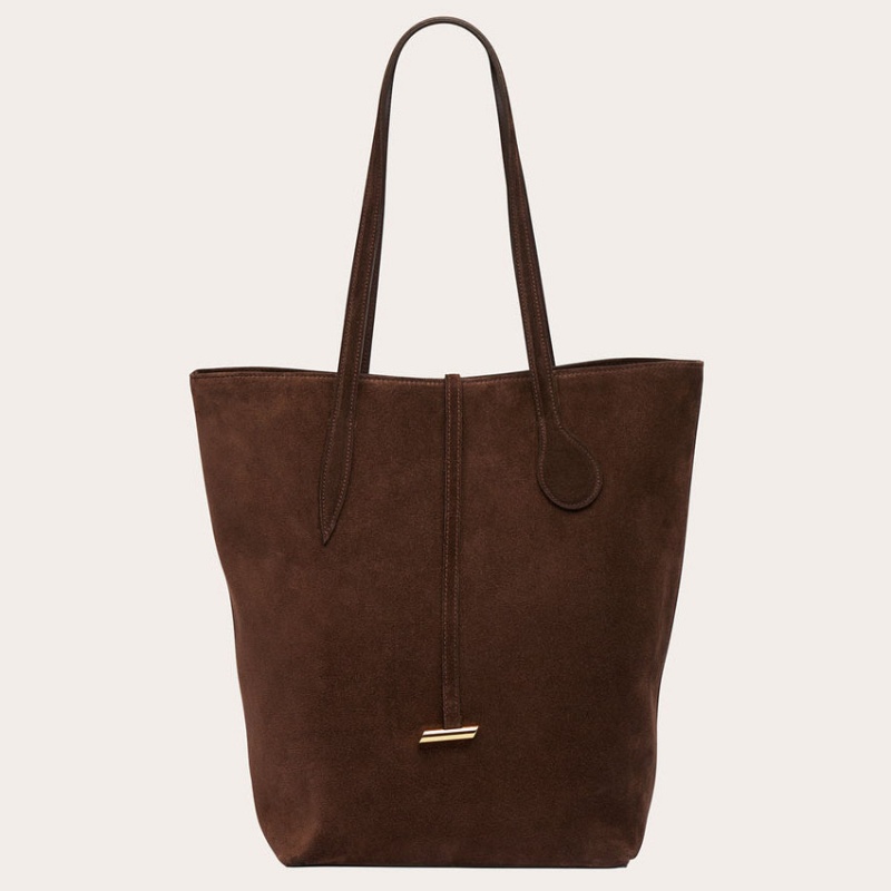 Little Liffner Tall Sprout Suede Tote Dame Mørke Brune | 1736-XZRTJ