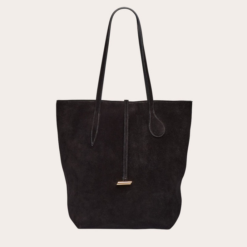 Little Liffner Tall Sprout Suede Tote Dame Svarte | 7295-HALCM