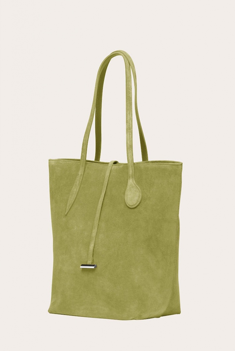 Little Liffner Tall Sprout Suede Tote Dame Grønn | 7409-STOUN